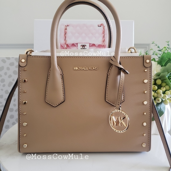 *SOLD* Authentic Michael Kors Maple Studded Sm Satchel Crossbody Bag - Picture 2 of 16